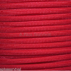 Pulsera de supervivencia de emergencia Red Paracord 50 pies 550 lb 7 hebras - Imagen 1 de 2