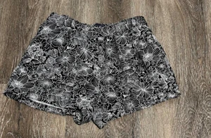 GAP Kids Girls Size Large Black White Shorts Floral Print pockets - Picture 1 of 2