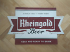 RARE Vintage Rheingold Lager Tin Beer Sign