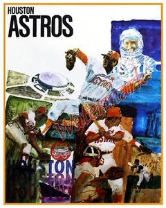 1970 Vintage MLB Houston Astros REPRINT Poster Picture Color 8 X 10 Photo - Picture 1 of 1