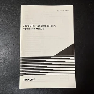 manual Tandy 2400-BPS Half Card Modem Operation instructions VTG Radio Shack M1 - Picture 1 of 2