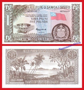 SAMOA 5 Pauni pounds 1963 (2020) Pick 15CS SC / UNC - Imagen 1 de 1