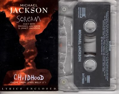 Michael Jackson Scream w/ Lyrics Insert 1995 Cassette Tape Single Pop Dance Rock - Image 1 of 2