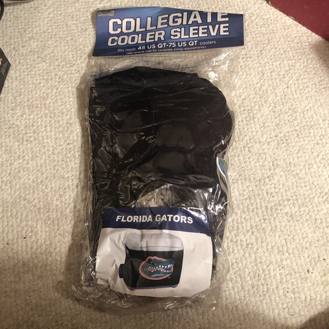 UF FLORIDA GATORS 48-75 QUART COOLER SLEEVE WRAP Stretch Neoprene Mesh OLIVET Cover