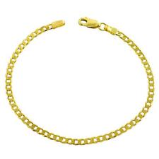14 Karat Yellow Gold Solid Curb Chain Anklet Ankle Bracelet 2.6mm 10" 2.5gm+Gift