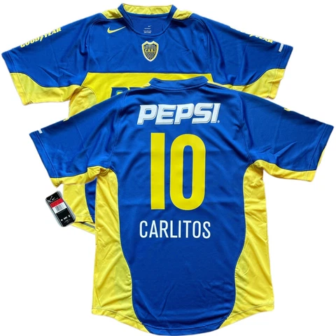 2004/05 Boca Juniors Home Jersey #10 Carlitos Tevez Large Nike Centenary NEW Cover