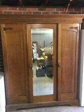 Antique/vintage solid timber, 4 piece mirrored wardrobe in gorgeous condition