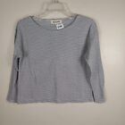 rivetr & thread shirt women's size small cropped long sleeve everyday boat neck