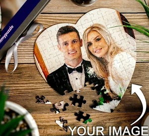 Maßgeschneidertes Herzpuzzle Geburtstagsgeschenk personalisiertes Puzzle Bild Foto Liebestag - Bild 1 von 5
