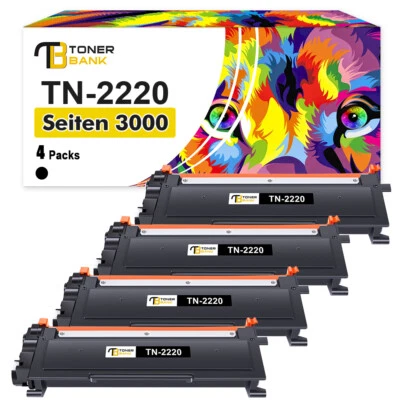 4 Toner Compatibile per Brother DCP-7070DW HL-2240L MFC-7360N MFC-7460DN TN-2220 - Immagine 1 di 4