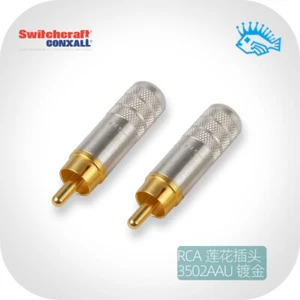 Contact gold-plated shell nickel-plated US Switchcraft 3502AAU RCA lotus plug - Picture 1 of 5