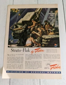 1944 Body by Fisher: Strato-Flak Vintage Print Ad General Motors Budweiser - Picture 1 of 2
