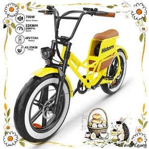 700W Electric Bikes for Adults 20 MPH 50Miles 20''*4'' Fat Tire Mountain E-Bikes - Picture 1 of 22