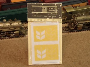 C-D-S Lettering HO Decals Canadian Government Grain Car HO 61 - Picture 1 of 1