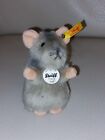New PIFF Mouse By Steiff Grey With Original Tags And Ear Button EAN 056222 Box D