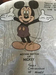 Disney cotton blanket throw Mickey Mouse Early Drawings Latest Models of Mickey - Picture 1 of 12