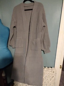Womens sweater /coat small grey - Picture 1 of 5