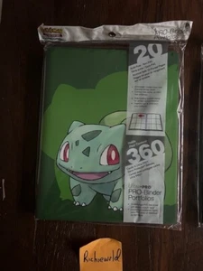 ULTRA PRO Pokemon 9 Pocket BULBASAUR " PRO " Binder, Album. Platz für 360 Karten - Bild 1 von 2