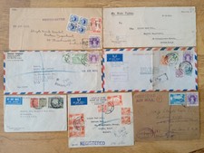 Burma Defin/Commem Registered Air Mail/State Service Covers (7), 1930s to 50s