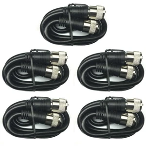 5-Pack 6 ft RG8X coax coaxial UHF PL-259 connectors ham CB radio antenna cable - Picture 1 of 5