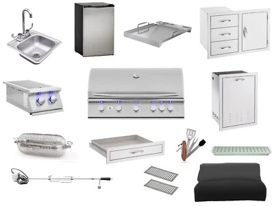 Summerset Grill Package 40" Grill, Double Side Burner, Mini Fridge, Sink & More! - Image 1 of 4