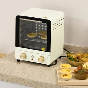 HOMCOM Minibackofen 15L, Pizza-Ofen 1000 W Elektrischer Mini Ofen Cremeweiß - Bild 1 von 10
