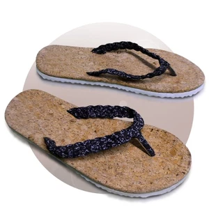 Damen Badelatschen Gr.40 Zehentreter Sommerschuhe Sandalen Badeschuh Kork - Bild 1 von 4