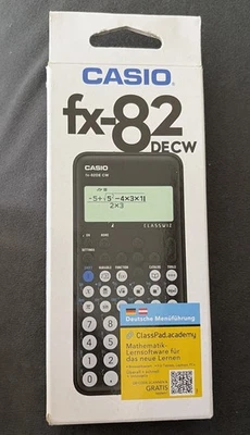 Casio fx-82DE CW Wissenschaftlicher Taschenrechner - Schwarz NEU - Bild 1 von 2