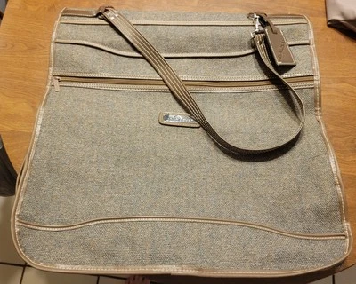 Vintage Jordache Tweed Travel Garment Bag for Hanging Suit and Dress & accessory - Image 1 of 3