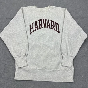 VTG Champion Reverse Weave Harvard Sweatshirt Mens XL Gray Crewneck 90s USA Made - Picture 1 of 15