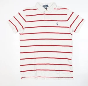 Ralph Lauren Men's White Striped Polo L - Picture 1 of 12
