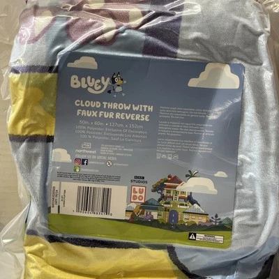 Manta Bluey Kids 50" x 60" Cloud imitación piel Foto 1 de 2
