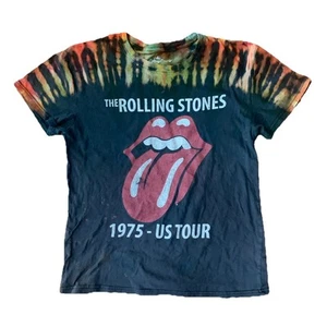 Rolling Stones T Shirt HANDMADE Tie Dye Sz M Concert Tour Merch Band Tee VR VTG - Picture 1 of 5