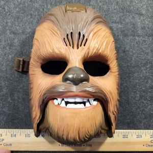Máscara facial Star Wars Wookiee Chewbacca rugiente sonidos parlantes Hasbro funciona  - Imagen 1 de 4