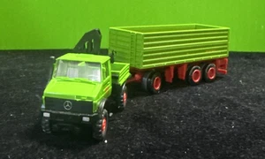 Maqueta de coche: 1:87 camión Wiking Unimog Mercedes transporte de remolacha - raro - Imagen 1 de 2