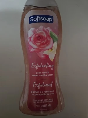 Мягкое мыло отшелушивающее средство для тела, розовая роза и сладкая ваниль, 20 жидк. Oz. Новый - Изображение 1 из 2