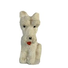 VINTAGE SCOTTY WHITE SCOTTISH TERRIER DOG FIGURINE Soft Stone
