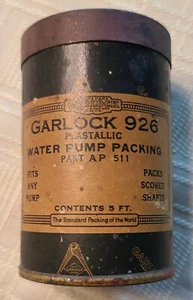 VINTAGE WERBUNG Garlock 926 "Plastallic" Wasserpumpe Verpackung in Miniatur Dose - Bild 1 von 5
