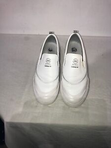 Adidas Match Court Mens Slip On White Leather Trainers Uk 6.5 Ref Ba5