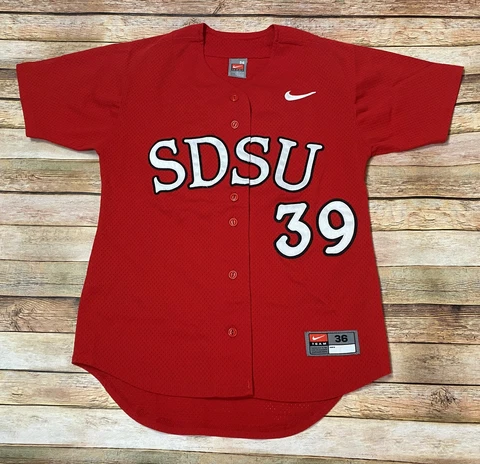 Nike SAN DIEGO STATE Aztecs TEAM ISSUE #39 Game Jersey NCAA Softball Sz 36 Cover