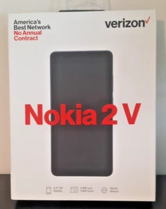 NOKIA 2 V AZUL/PLATEADO 4G LTE SIM (PREINSTALADO) 8 GB MEMORIA VERIZON NUEVO - Imagen 1 de 4