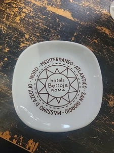 Vintage Hotels Bettoja Roma Ceramic Ashtray 5¼ Trinket Dish GINORI Italy 371 - Picture 1 of 2