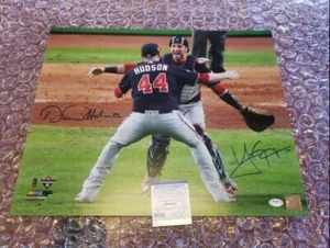 Daniel Hudson and Yan Gomez (Washington Nationals) Signed 16x20 Photo PSA - Picture 1 of 3
