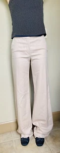 Stella McCartney 2020 Spring Show High Waisted Flare Pants Tan Silk Lined *NEW* - Picture 1 of 8