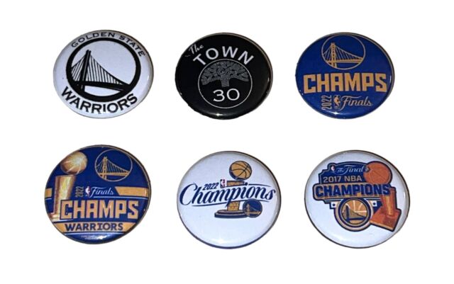 New 2022 NBA Finals Banner Team Logo Pin Golden State Warriors FREESHIP