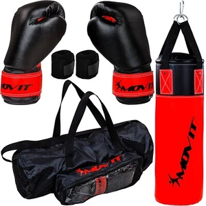 MOVIT Kinder Boxsack Set Gefüllt 5,5kg Sandsack Boxhandschuhe Boxbandagen Tasche - Bild 1 von 17