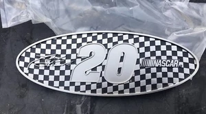 NASCAR # 20 METAL OVAL PLATE OR PLAQUE CAR TRUCK 10.5" - Picture 1 of 5