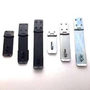 Safety Hasps & Staples Black Japanned & Zinc Plated With Screws - Picture 1 of 7