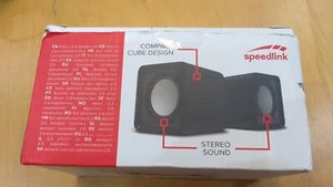 SPEEDLINK SL-810004-BK Twoxo Stereo Compact Cube Designed USB Powered 5W Speaker - Picture 1 of 3