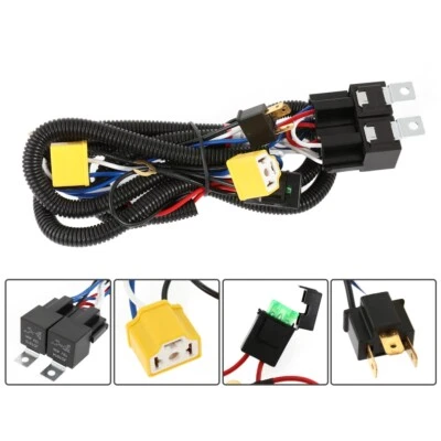 H4 LED Headlight Brightness Intensifier Wiring Harness Kit For Nissan Pickup D21 - Image 1 of 4